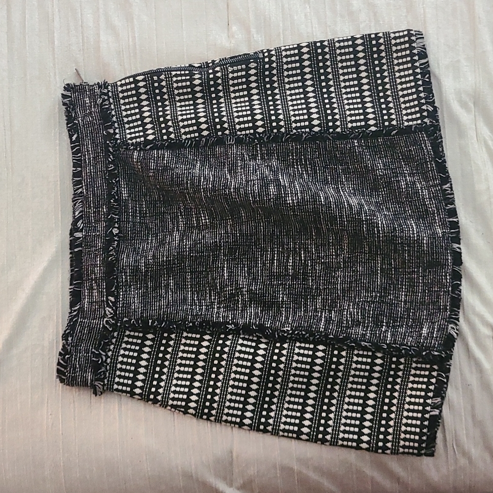 French Connection Black and white mini skirt